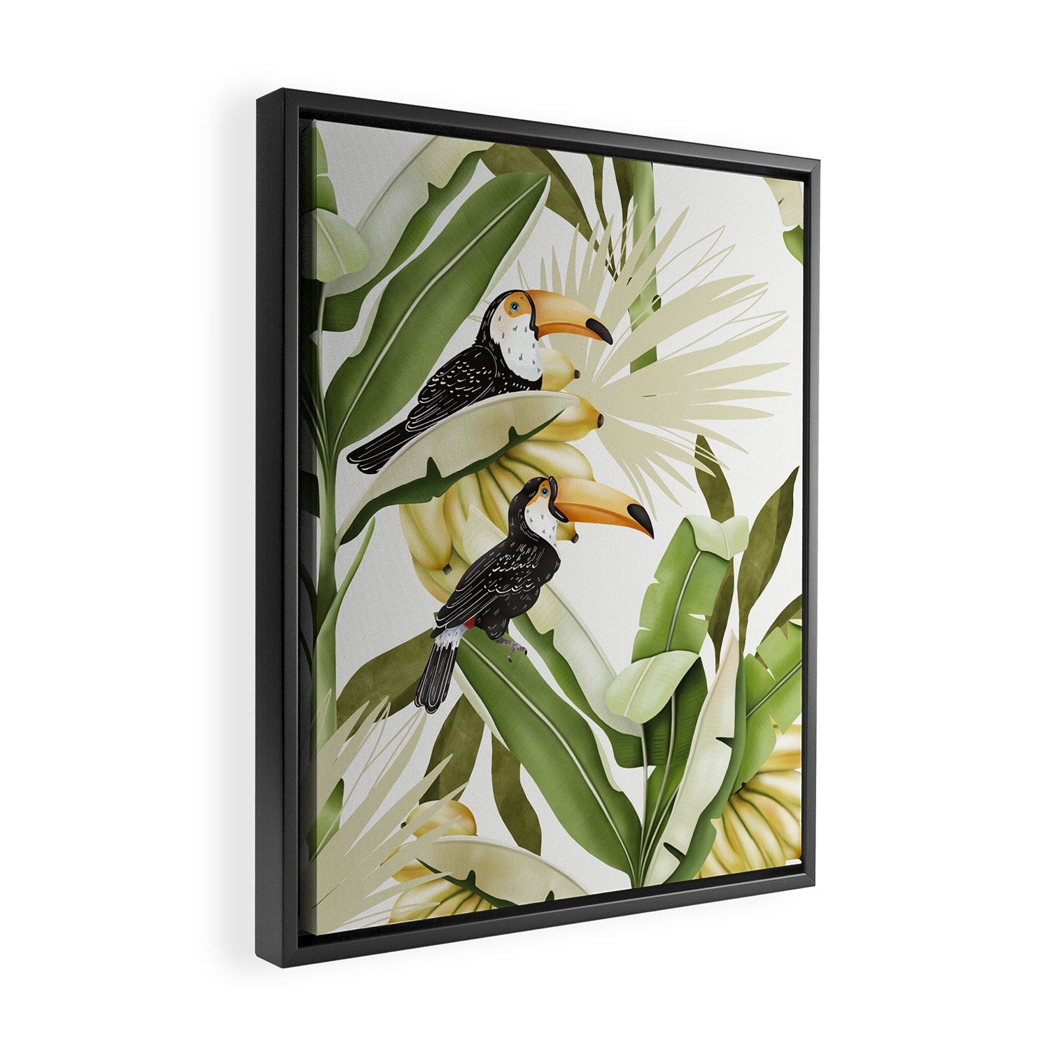 Toucans in Banana Plantation N Framed Canvas Print Gallery Image 2