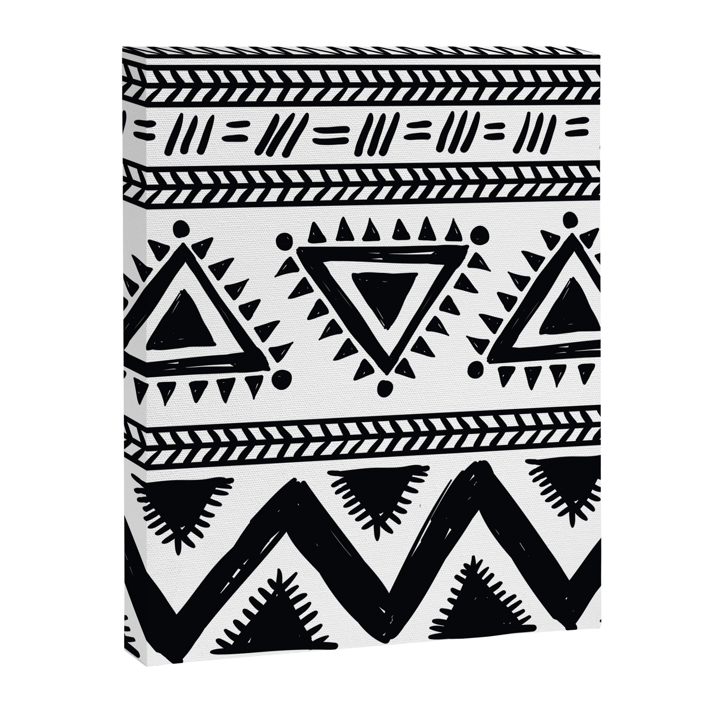Tribal black and white Canvas Print Gallery Image 8