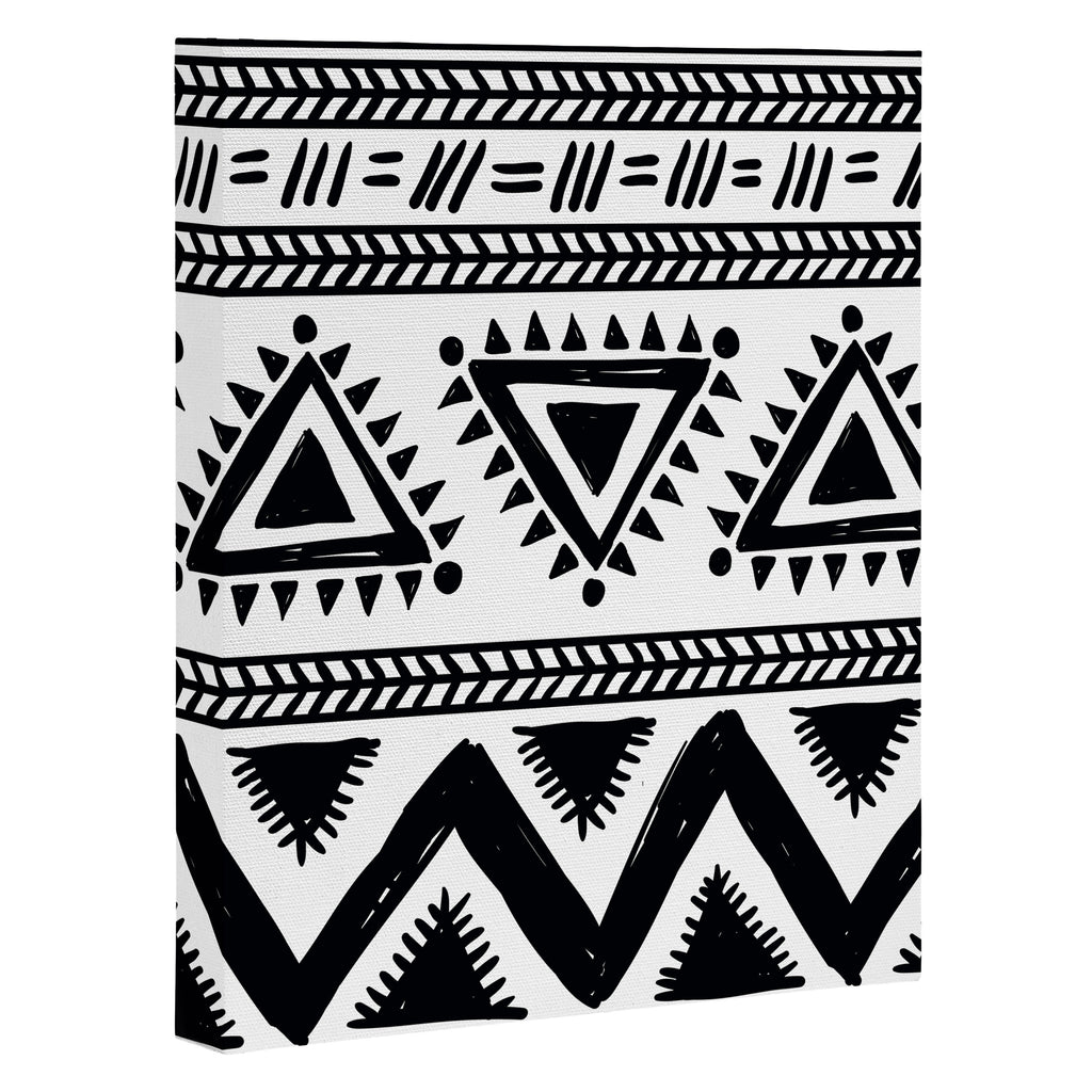 Tribal black and white Canvas Print Gallery Image 3