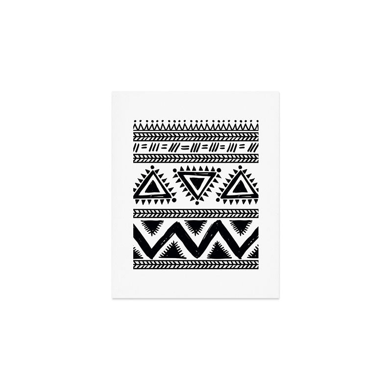 Tribal black and white Art Print Gallery Image 1