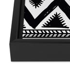 Tribal black and white Framed Canvas Print Gallery Image 3