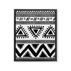 Tribal black and white Framed Canvas Print Gallery Image 8