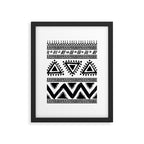 Tribal black and white Framed Art Print Gallery Image 4