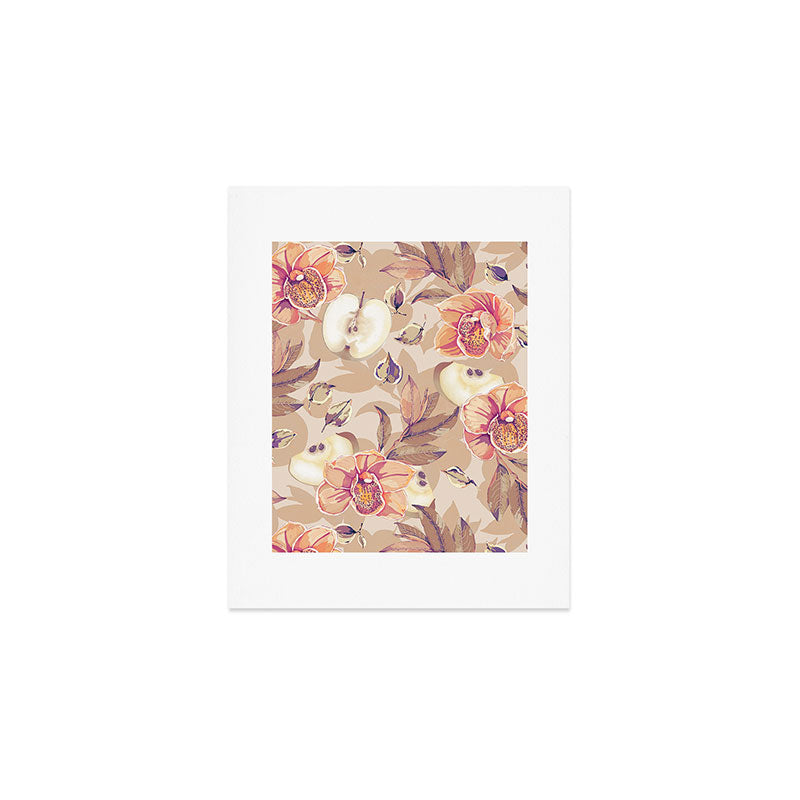Tropical flowers autumn field Art Print Gallery Image 1