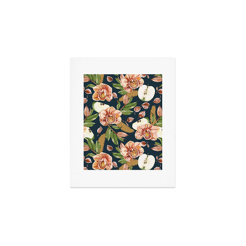 Tropical flowers autumn field D Art Print Gallery Image 1