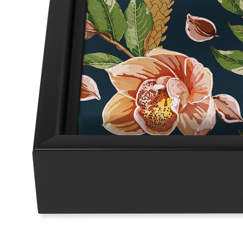 Tropical flowers autumn field D Framed Canvas Print Gallery Image 3