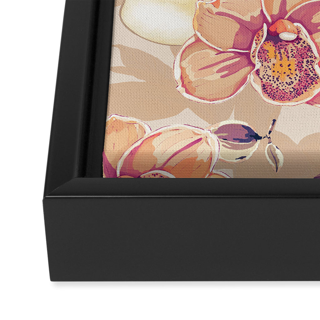 Tropical flowers autumn field Framed Canvas Print Gallery Image 3