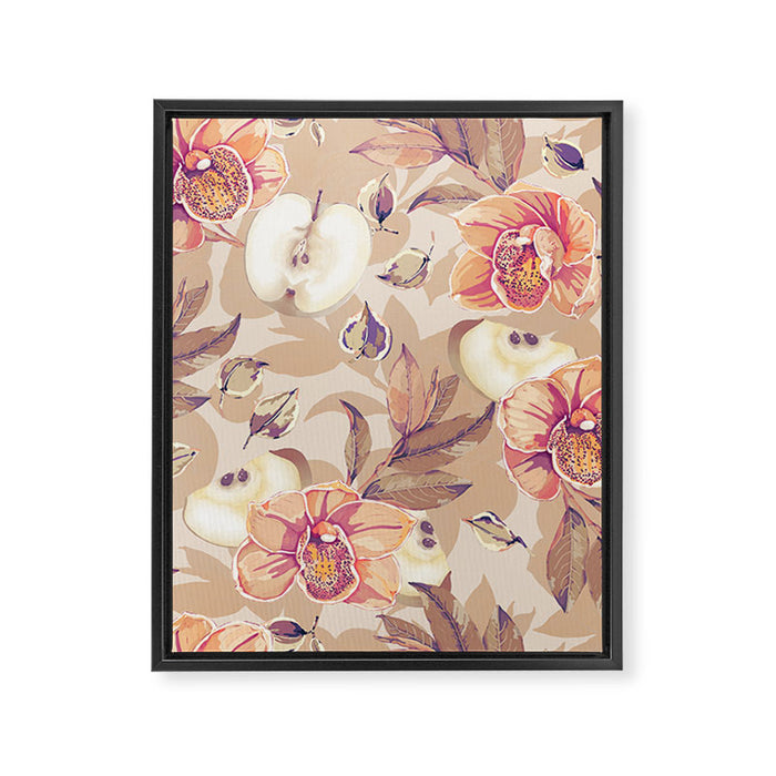 Tropical flowers autumn field Framed Canvas Print Gallery Image 1