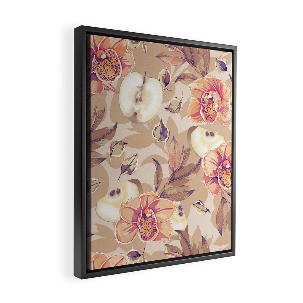 Tropical flowers autumn field Framed Canvas Print Gallery Image 2