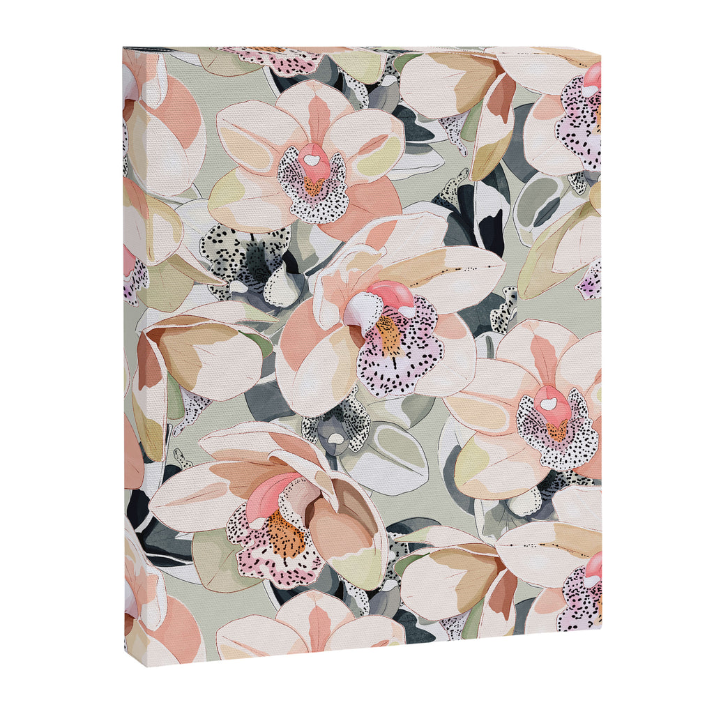 Tropical flowery leafy A Canvas Print Gallery Image 8