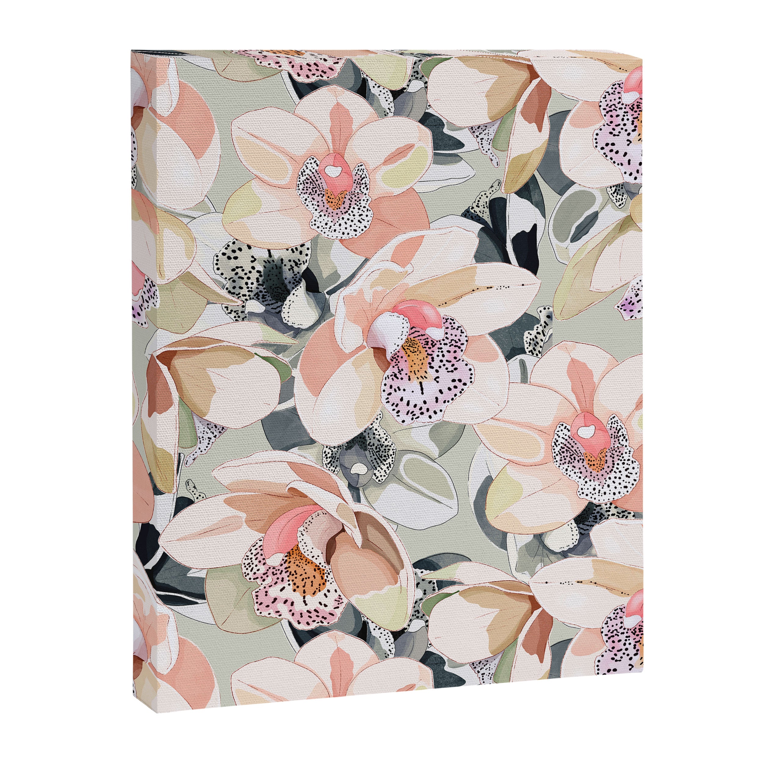 Tropical flowery leafy A Canvas Print Gallery Image 8