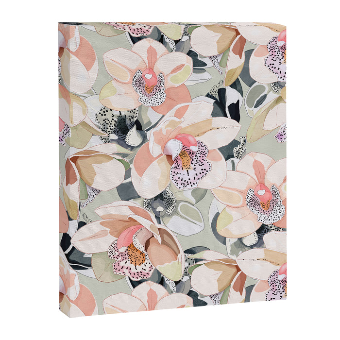 Tropical flowery leafy A Canvas Print Gallery Image 1
