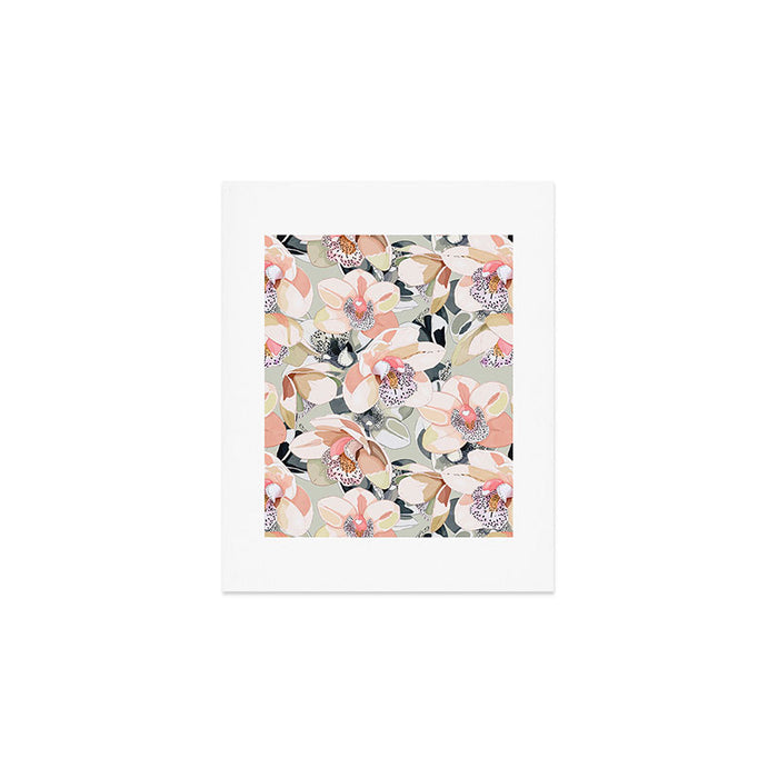 Tropical flowery leafy A Art Print Gallery Image 1