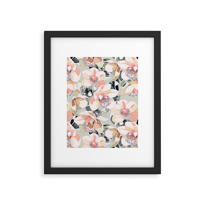 Tropical flowery leafy A Framed Art Print Gallery Image 6