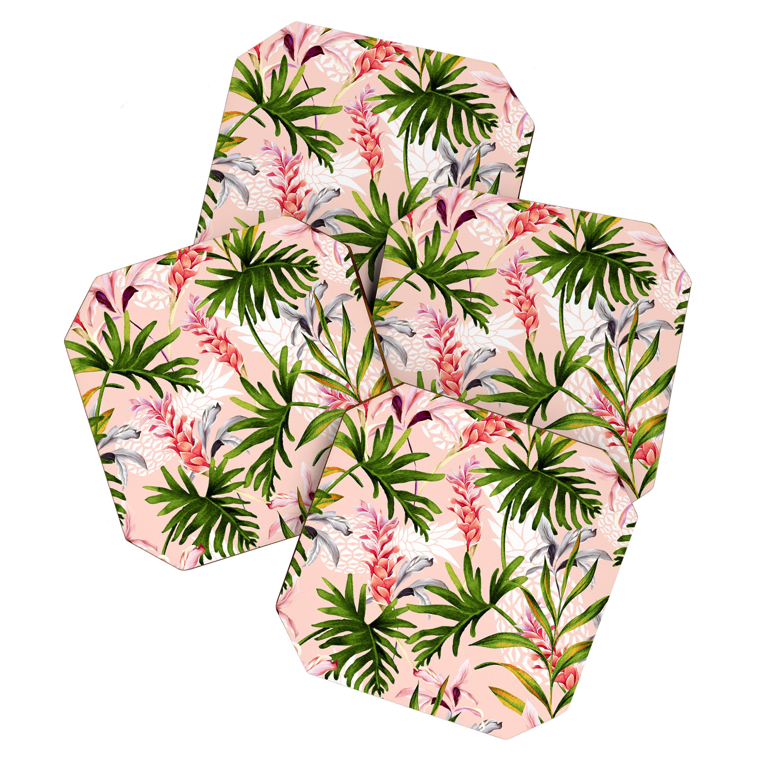 Tropical nature pattern Coaster Gallery Image 1