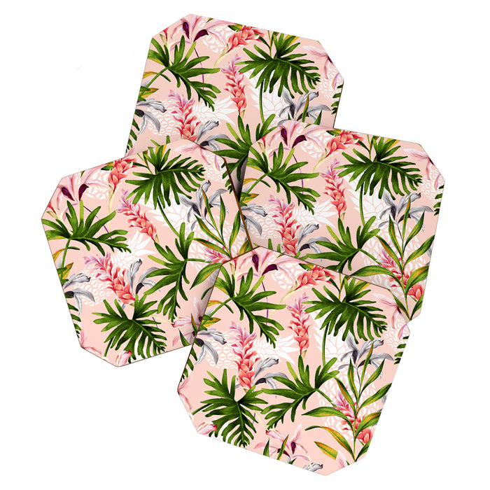 Tropical nature pattern Coaster Gallery Image 1