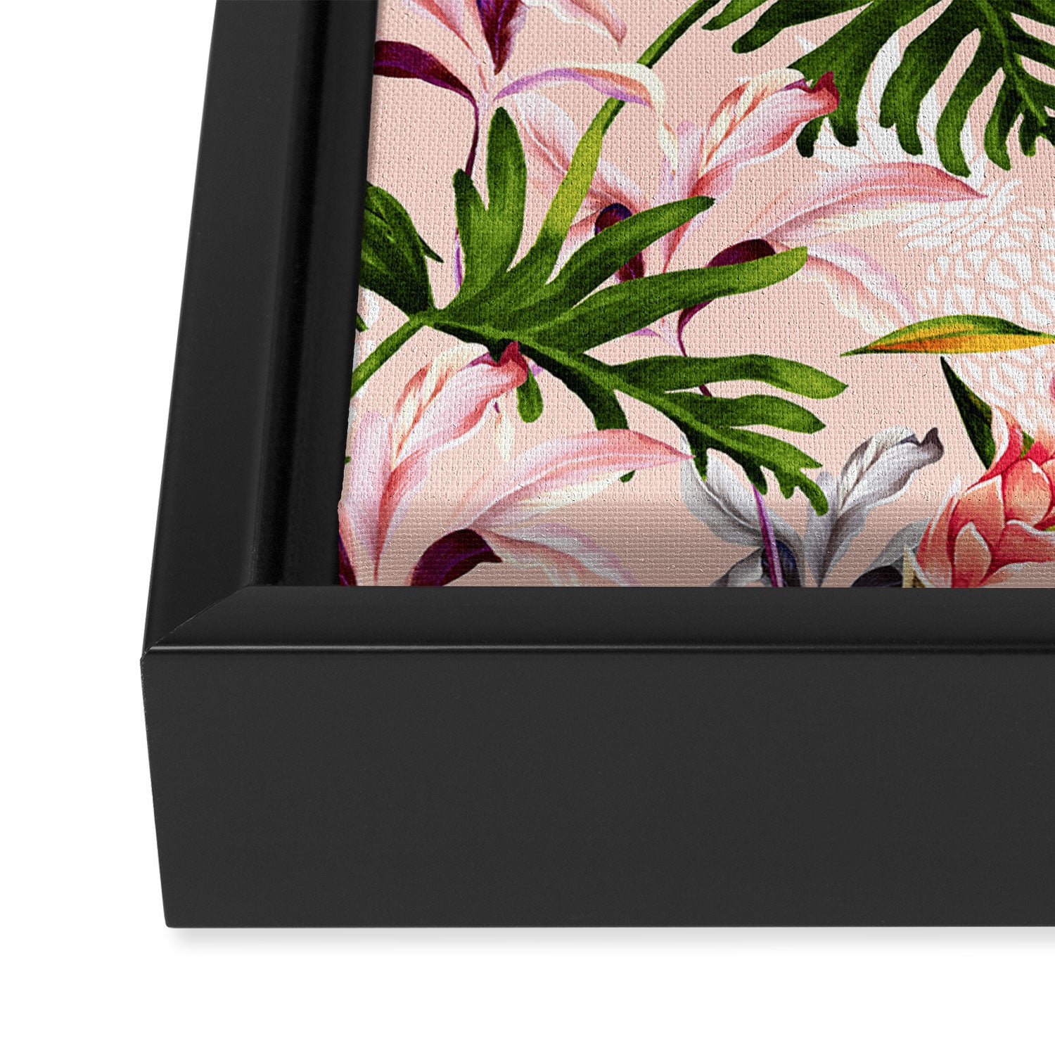 Tropical nature pattern Framed Canvas Print Gallery Image 3