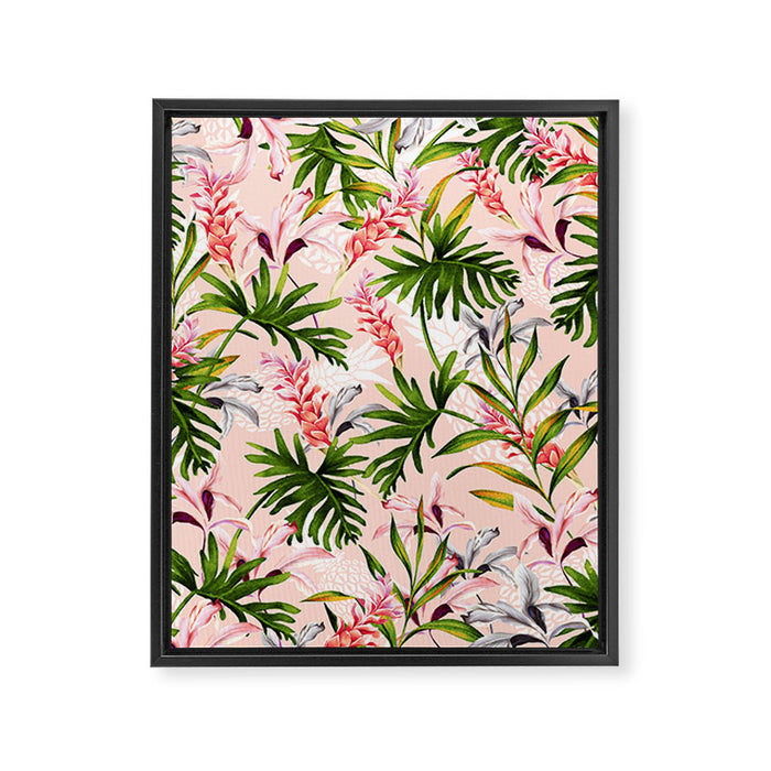 Tropical nature pattern Framed Canvas Print Gallery Image 1