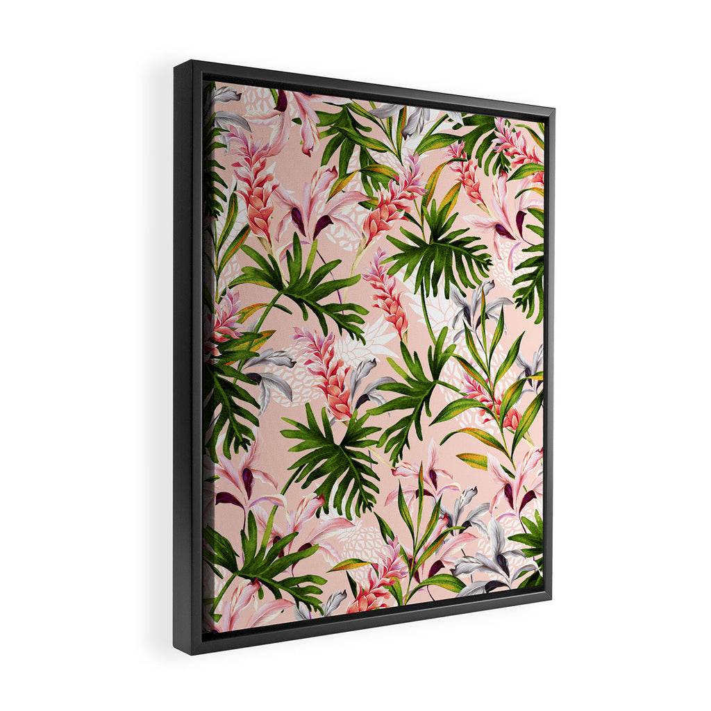 Tropical nature pattern Framed Canvas Print Gallery Image 2