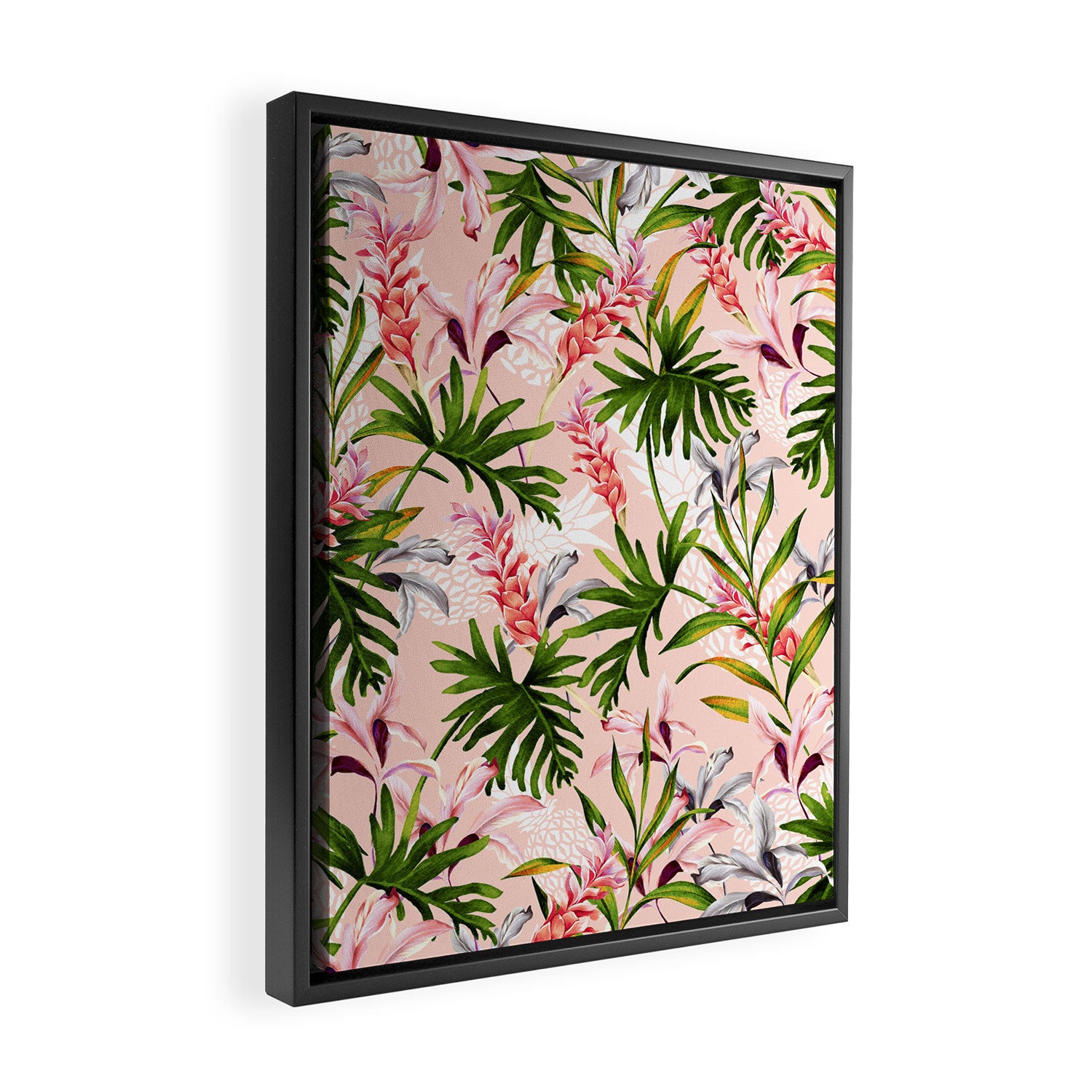Tropical nature pattern Framed Canvas Print Gallery Image 2