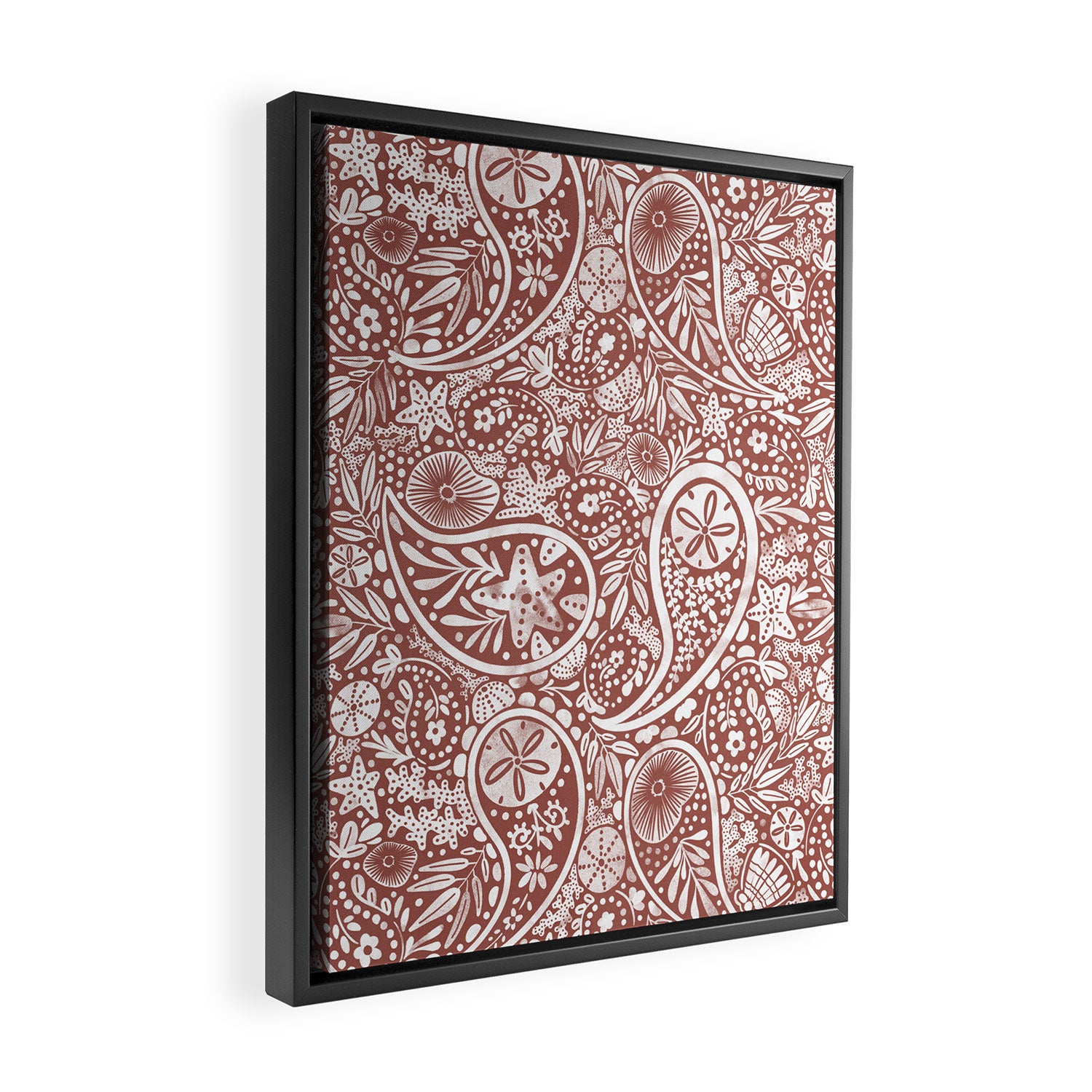 Underwater Paisley Elegance Framed Canvas Print Gallery Image 2