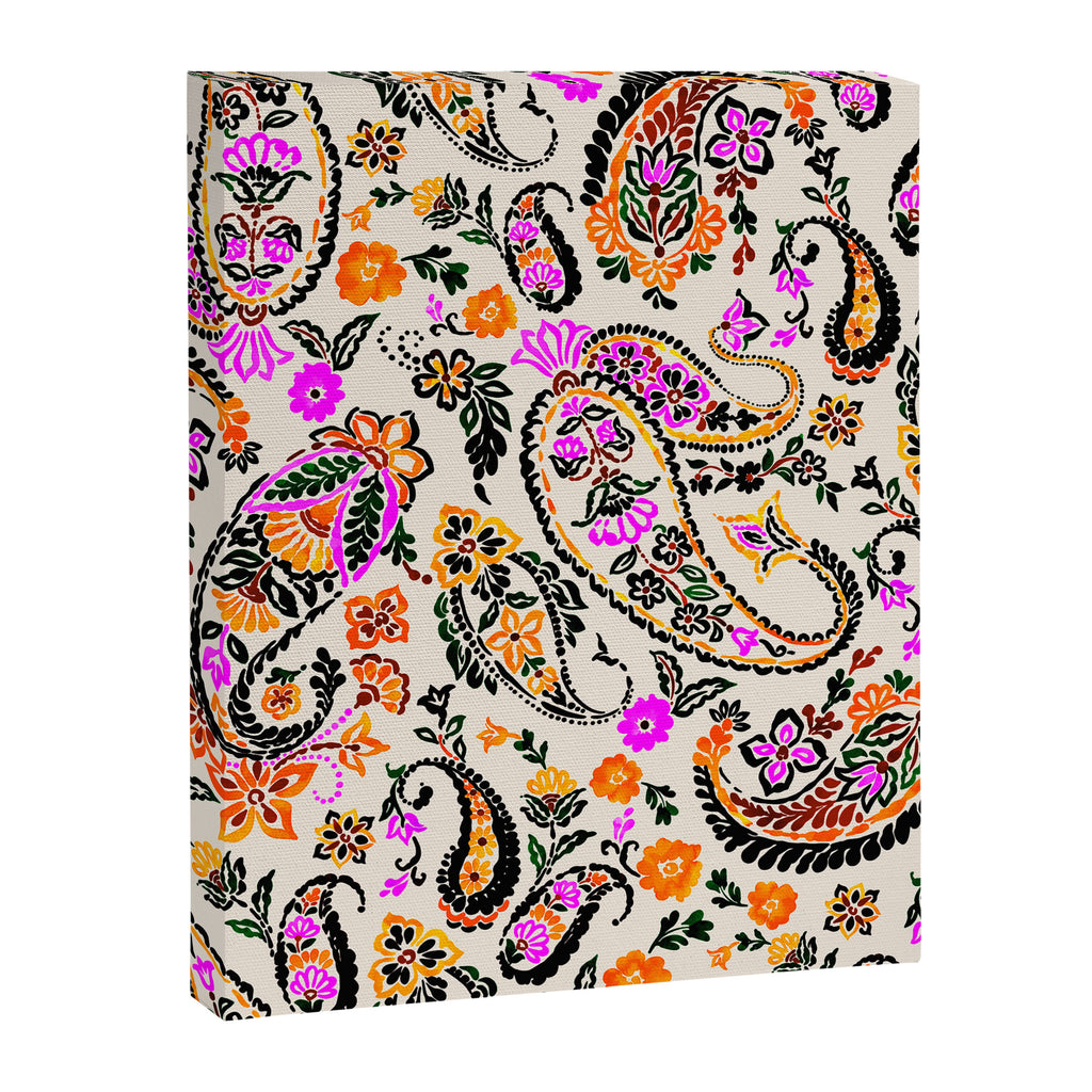 Vibrant paisley print Canvas Print Gallery Image 8
