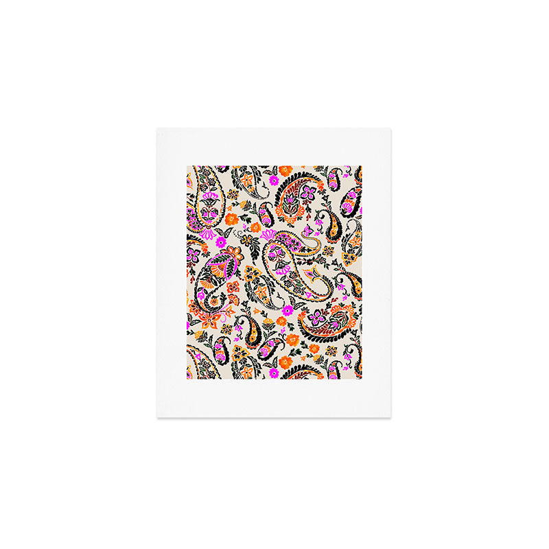 Vibrant paisley print Art Print Gallery Image 1