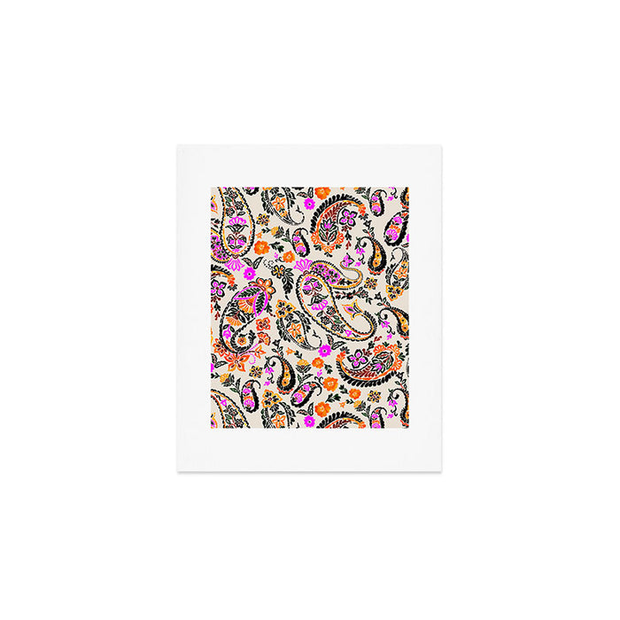 Vibrant paisley print Art Print Gallery Image 1