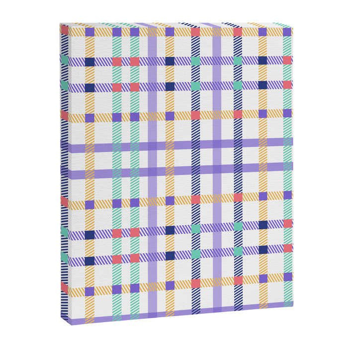 Vibrant Plaid Fusion A Canvas Print Gallery Image 1