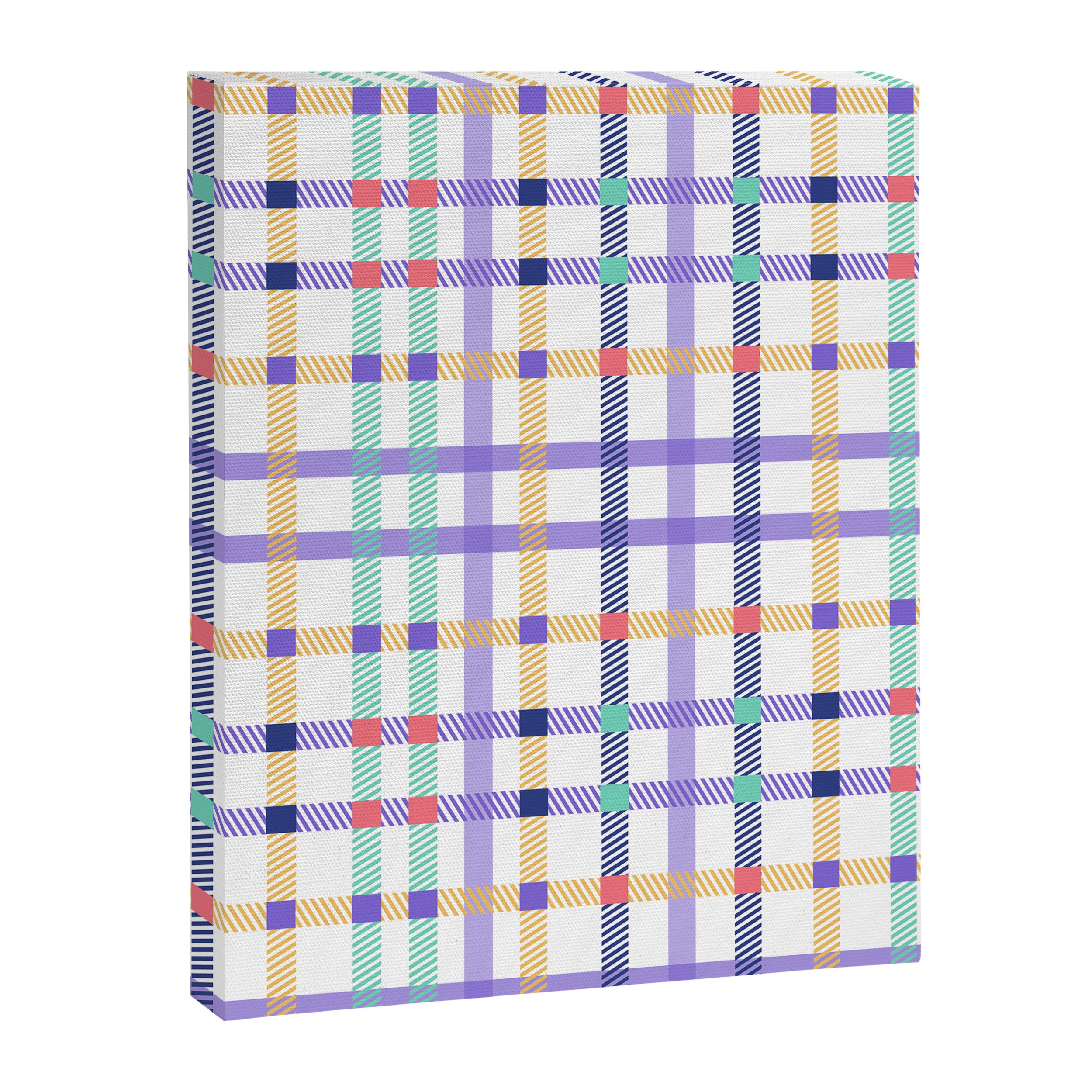 Vibrant Plaid Fusion A Canvas Print Gallery Image 8