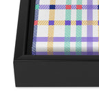 Vibrant Plaid Fusion A Framed Canvas Print Gallery Image 3