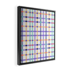 Vibrant Plaid Fusion A Framed Canvas Print Gallery Image 2
