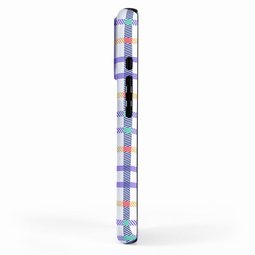 Vibrant Plaid Fusion A iPhone Case Gallery Image 2