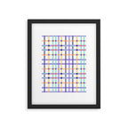 Vibrant Plaid Fusion A Framed Art Print Gallery Image 6