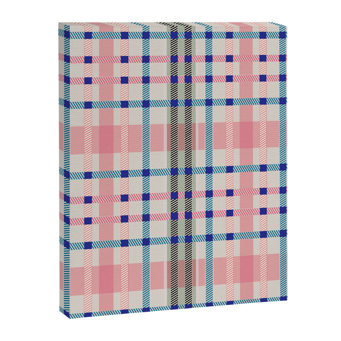 Vibrant Plaid Fusion B Canvas Print Gallery Image 1