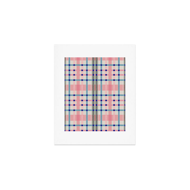 Vibrant Plaid Fusion B Art Print Gallery Image 1