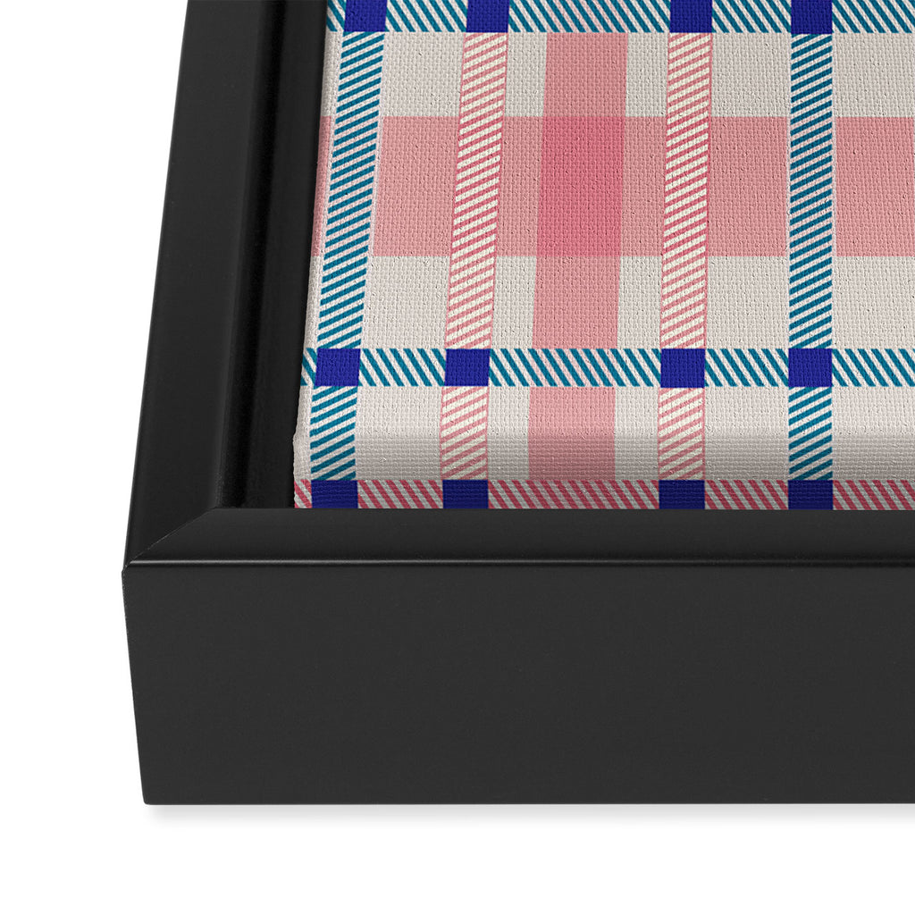 Vibrant Plaid Fusion B Framed Canvas Print Gallery Image 3