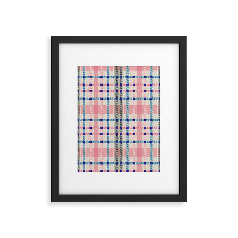 Vibrant Plaid Fusion B Framed Art Print Gallery Image 6