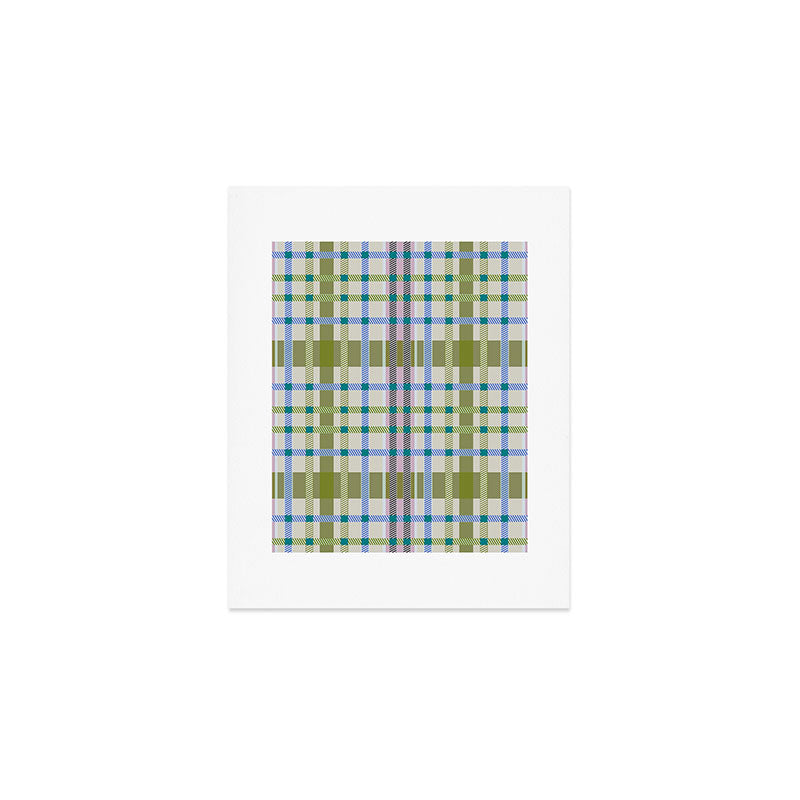 Vibrant Plaid Fusion C Art Print Gallery Image 1