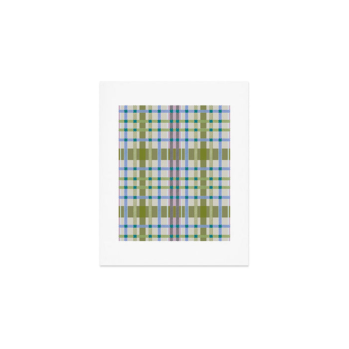 Vibrant Plaid Fusion C Art Print Gallery Image 1