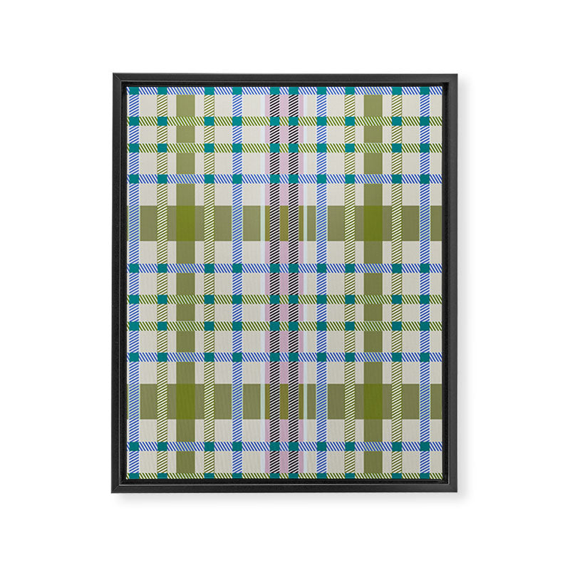 Vibrant Plaid Fusion C Framed Canvas Print Gallery Image 8