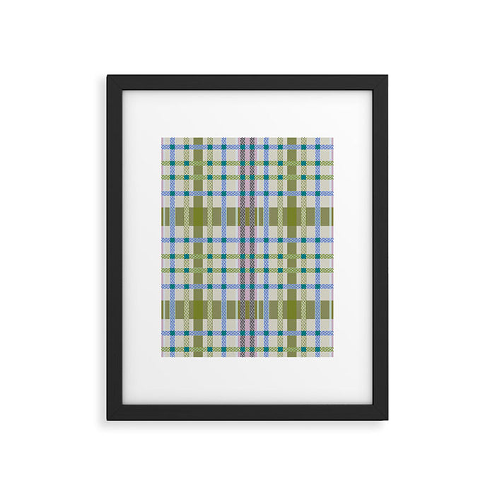 Vibrant Plaid Fusion C Framed Art Print Gallery Image 1
