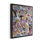 Vintage Floral Swallow Framed Canvas Print Gallery Image 2