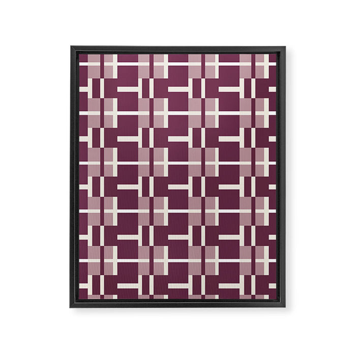 Vintage Geometric Harmony Framed Canvas Print Gallery Image 1
