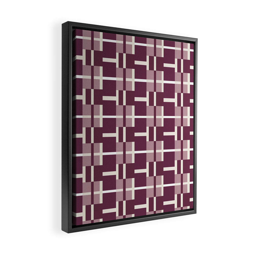 Vintage Geometric Harmony Framed Canvas Print Gallery Image 2