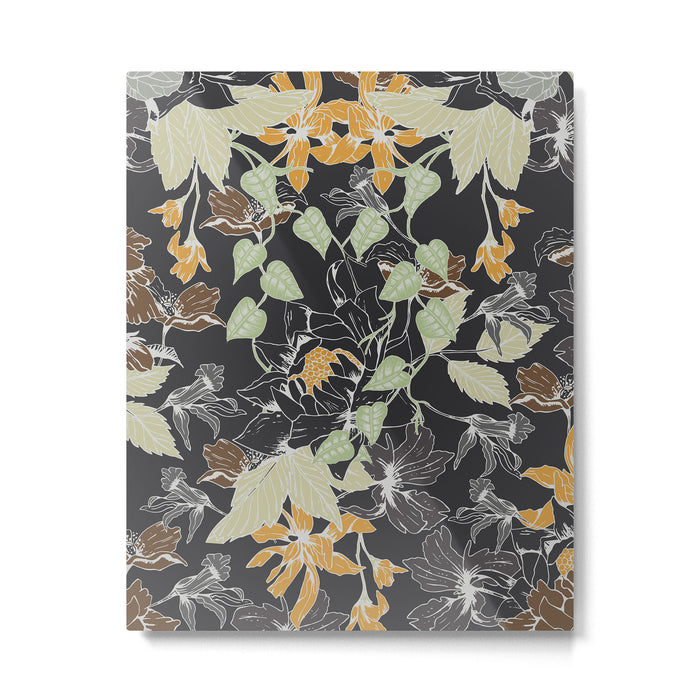 Vintage Midnight Florals Metal Print Gallery Image 1