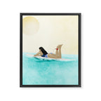 Wait for your perfect wave C Framed Canvas Print Gallery Image 8