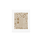 Warm Vintage Checks Art Print Gallery Image 1