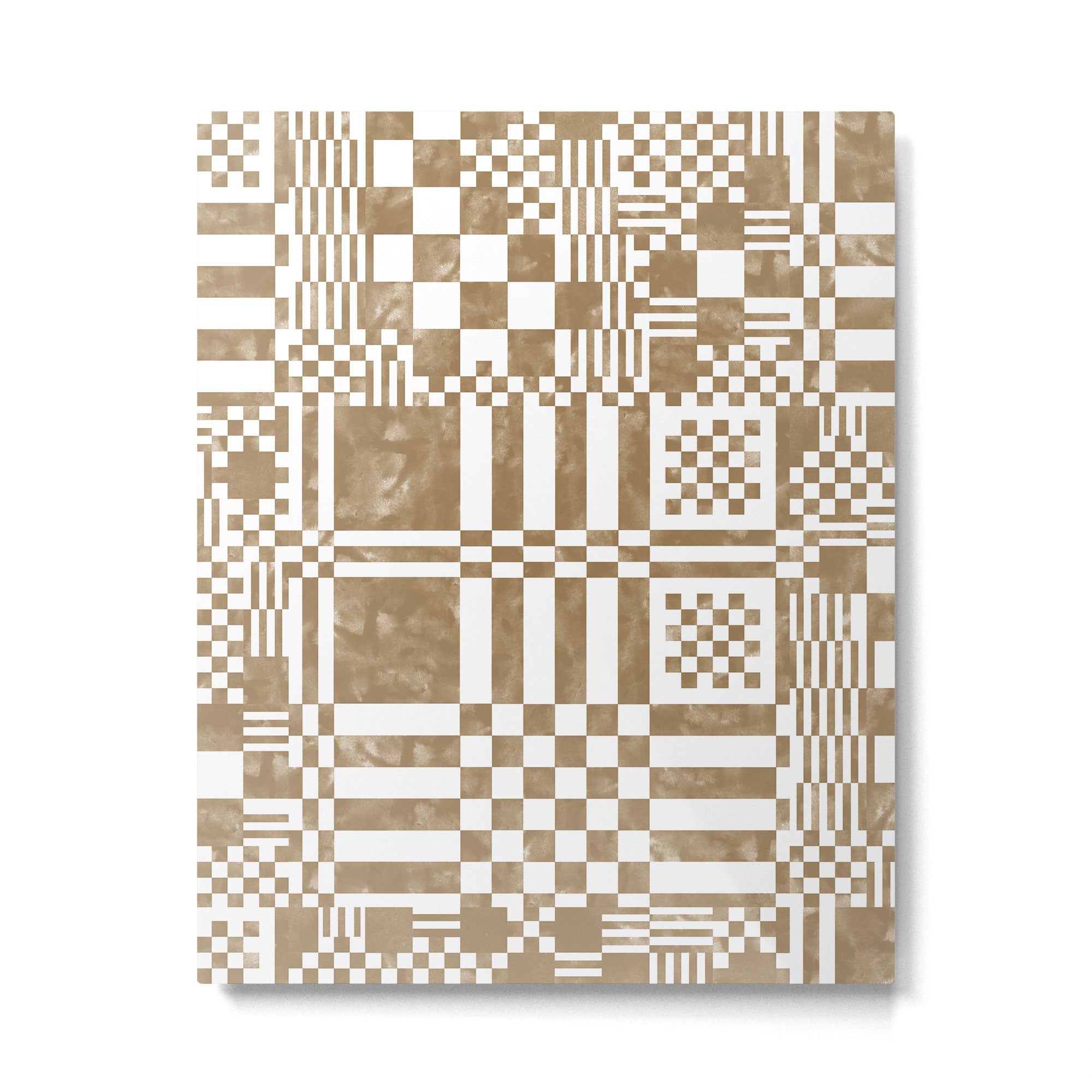 Warm Vintage Checks Metal Print Gallery Image 6