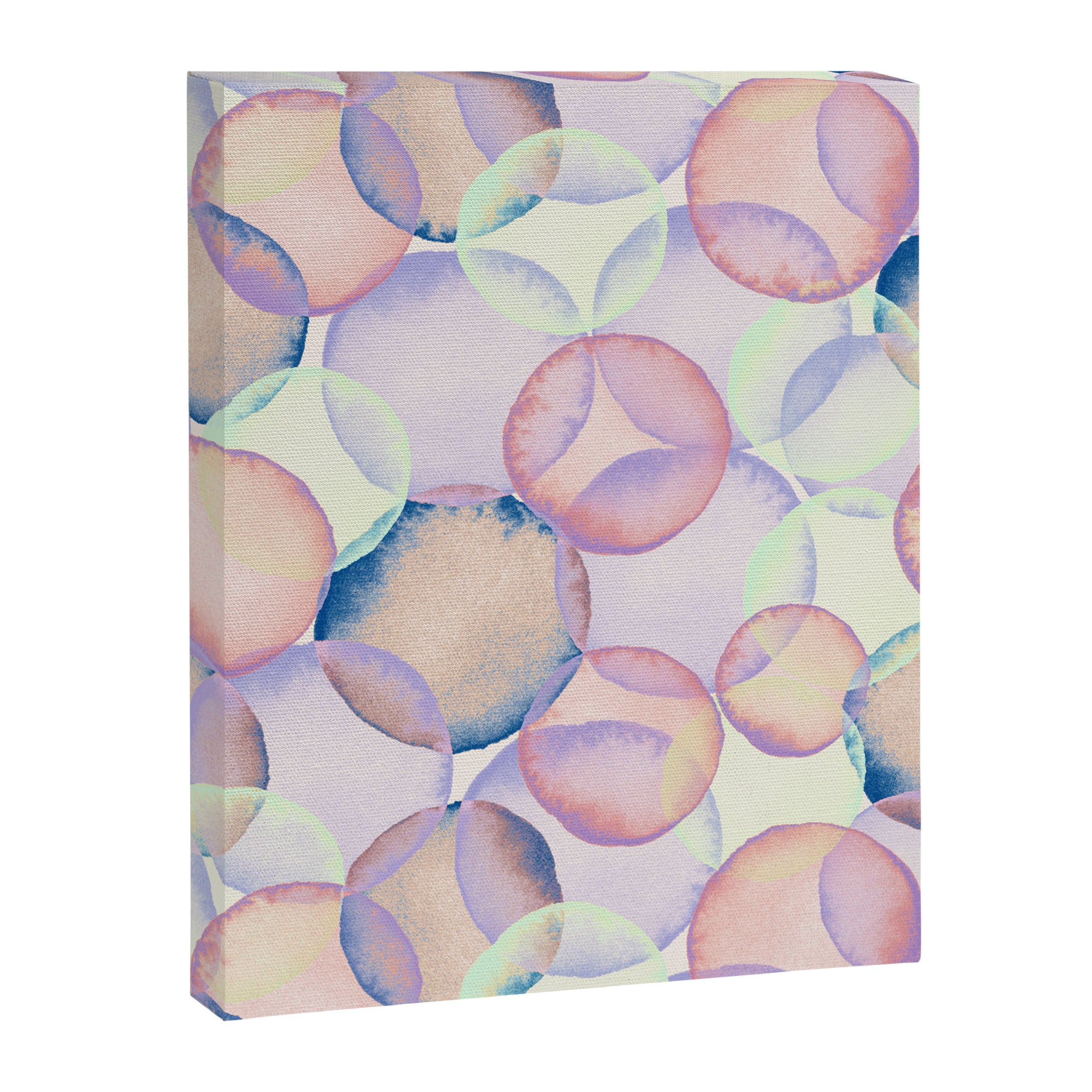 Watercolor circles overlay Canvas Print Gallery Image 8